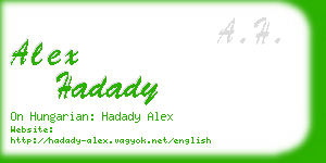 alex hadady business card